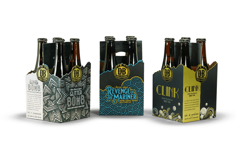 Devils Backbone Brewing Company entwickelt Korbträger mit Folienprägung, um Aufmerksamkeit zu erregen und die Marke zu stärken