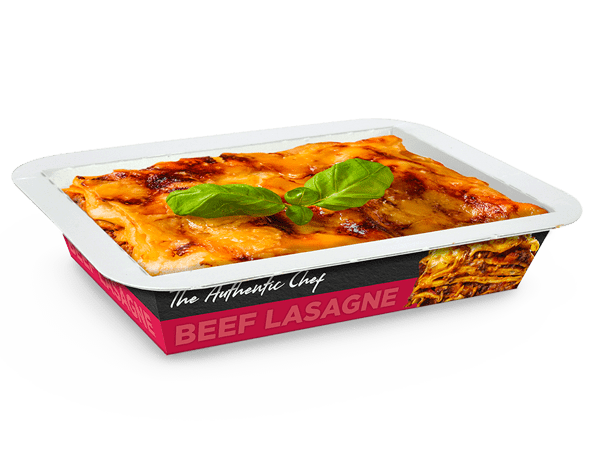 PaperSeal™ Cook-Schale für Ofen- und Mikrowellengerichte – Lasagne