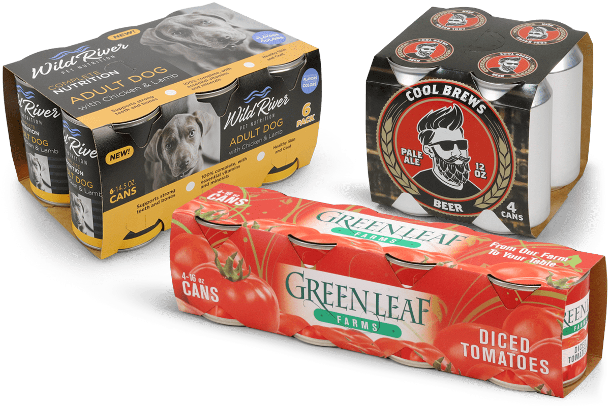 Wrap-Multipack-Kartons für Lebensmittel- und Getränkeanwendungen