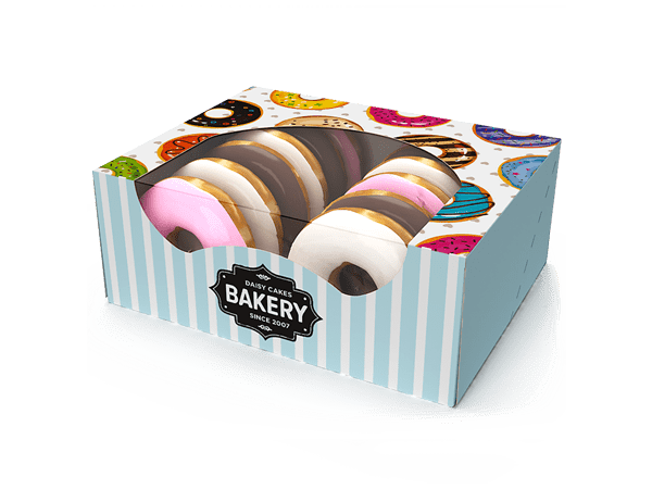 Bäckerei-Schachteln für Kuchen, Donuts und Backwaren