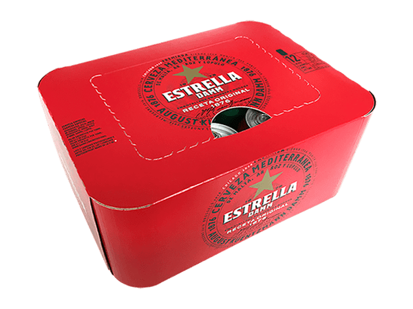 Estrella Damm ersetzt Schrumpffolie durch faserbasierte Verpackung