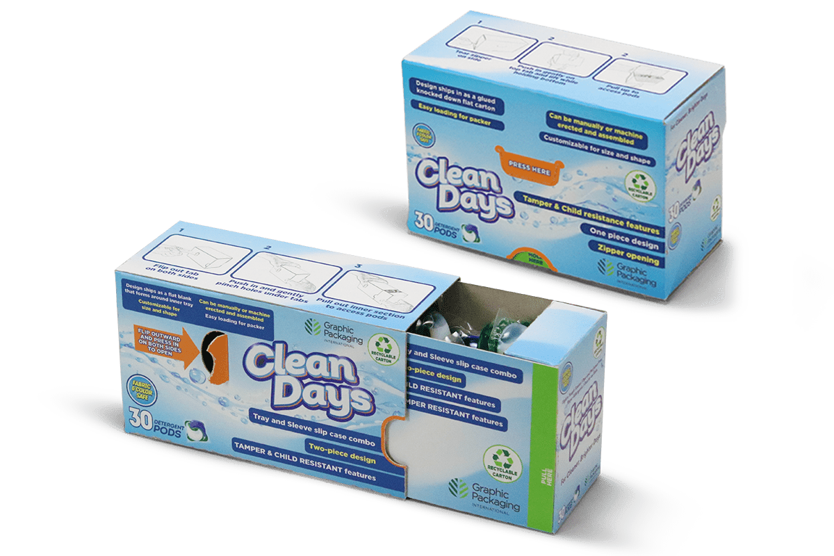 CleanClose™-Waschmittelverpackung  
