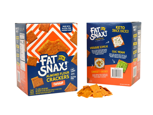 Fat Snax reduziert den Materialverbrauch mit neuer Cracker-Verpackung für den Großhandelsvertrieb